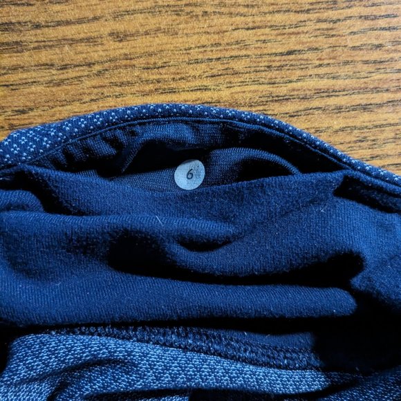Lululemon Wunder Under Pacific Pointe Jacquard True Navy Onyx Blue size 6 -Rare! - Picture 12 of 14